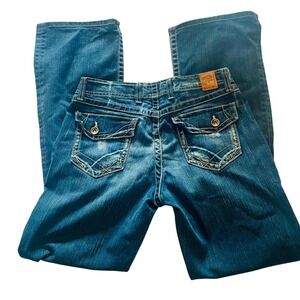 BKE Women's Blue Boot Cut Jeans